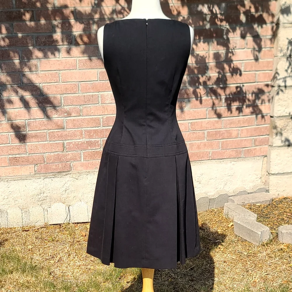 David Meister black pleated dress - Picture 5 of 7